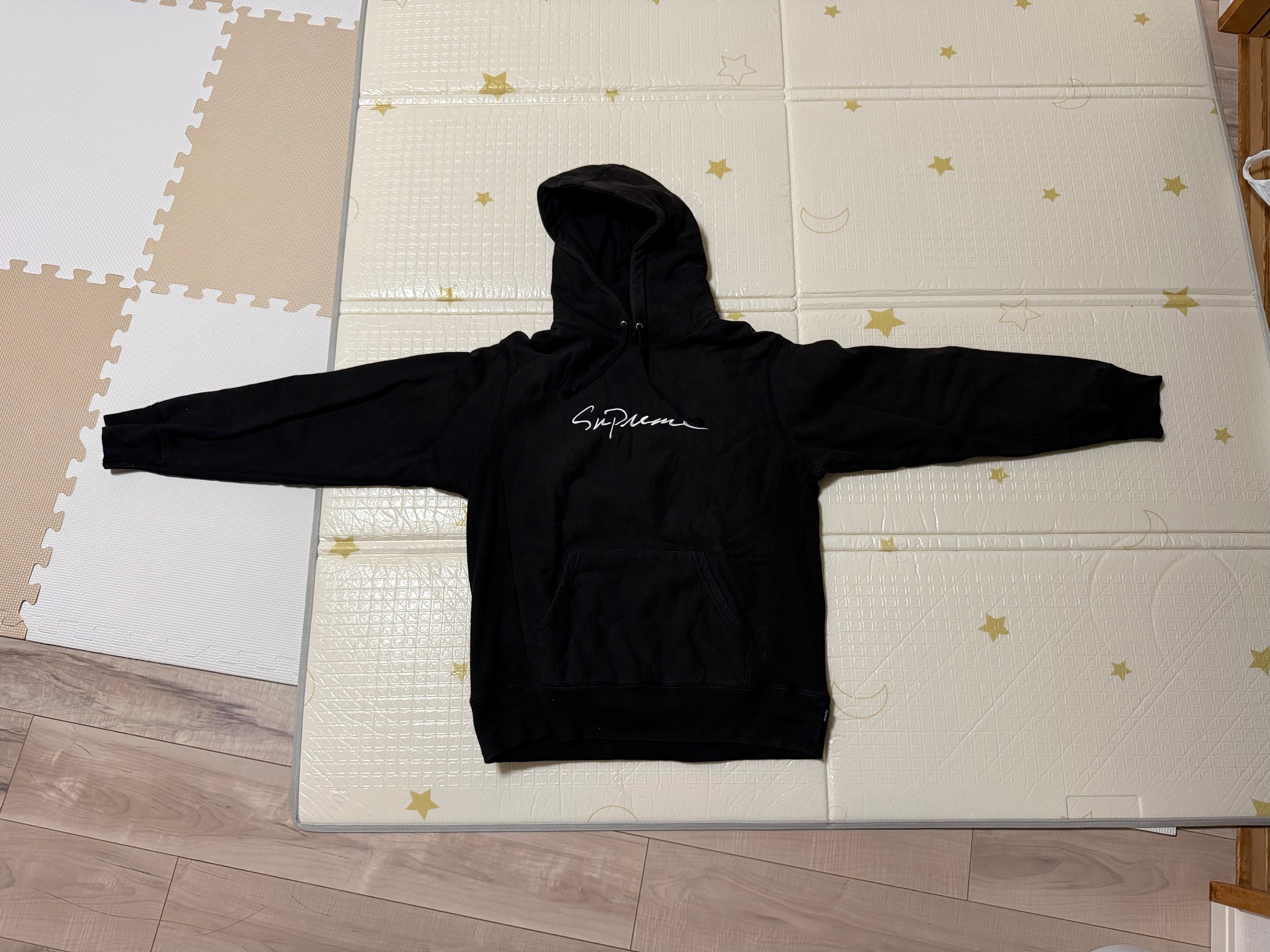 Supreme Classic Script Hooded Sweatshirt "Black"