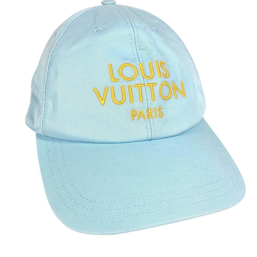 ルイヴィトン LOUIS VUITTON キャップ マイ LV パリ M7590M ロゴ 帽子 キャップ帽 ベースボール キャップ コットン ライトブルー