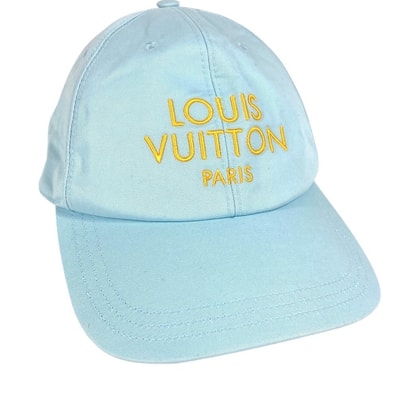 ルイヴィトン LOUIS VUITTON キャップ マイ LV パリ M7590M ロゴ 帽子 キャップ帽 ベースボール キャップ コットン ライトブルー
