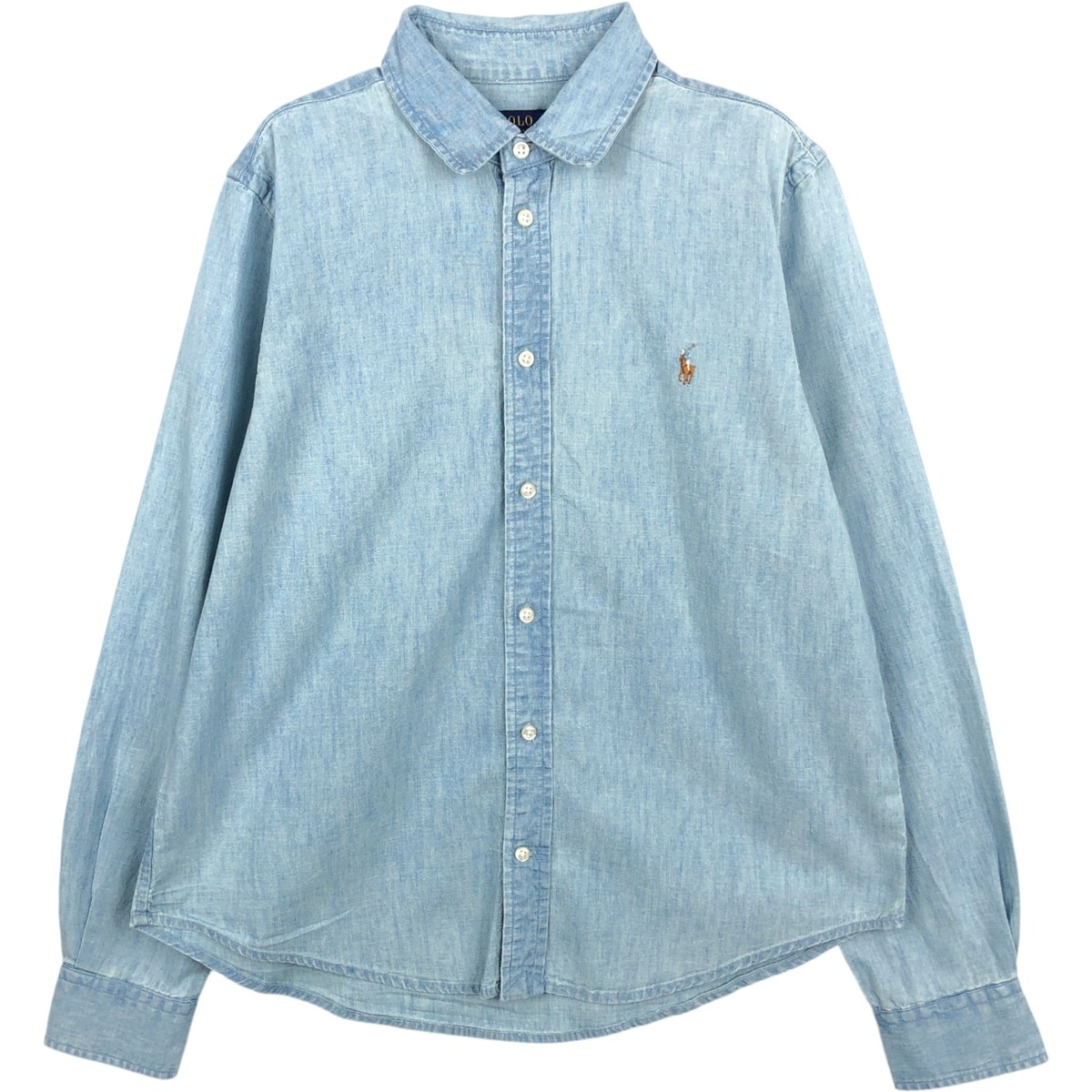 古着 ラルフローレン Ralph Lauren POLO RALPH LAUREN 長袖 シャンブレーシャツ メンズL相当/eaa666402