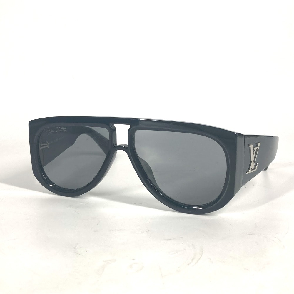 ルイヴィトン LOUIS VUITTON シェルビー ティアドロップ Z1247E LVイニシャル アイウェア 眼鏡 メガネ サングラス プラスチック ブラック