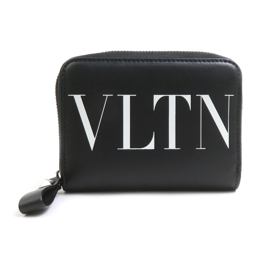 ヴァレンティノ ガラヴァーニ Valentino Garavani コインケース ショルダーウォレット レザー ブラック レディース【中古】 r11384a