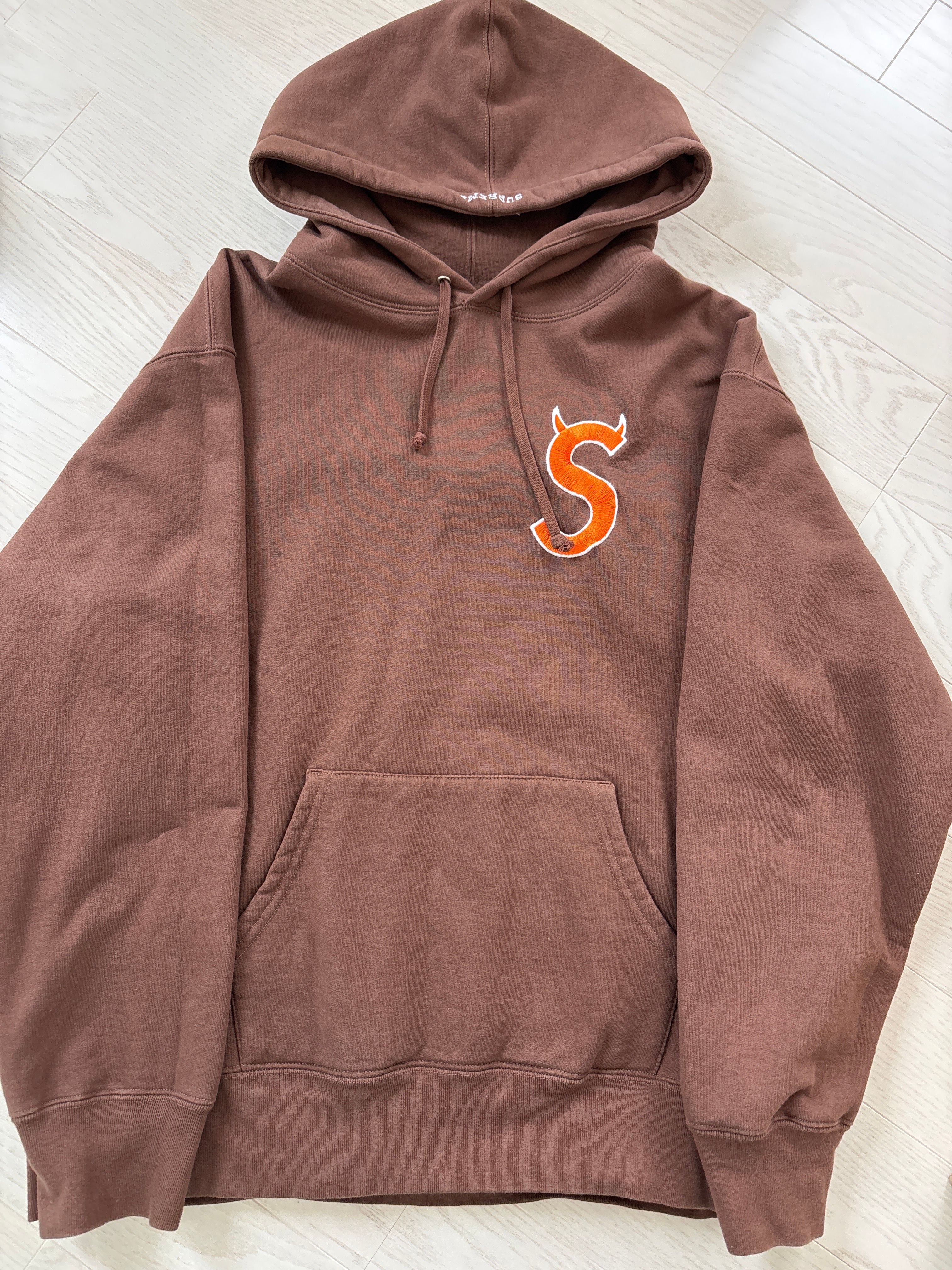 Supreme S Logo Hooded Sweatshirt "Brown" (22FW)