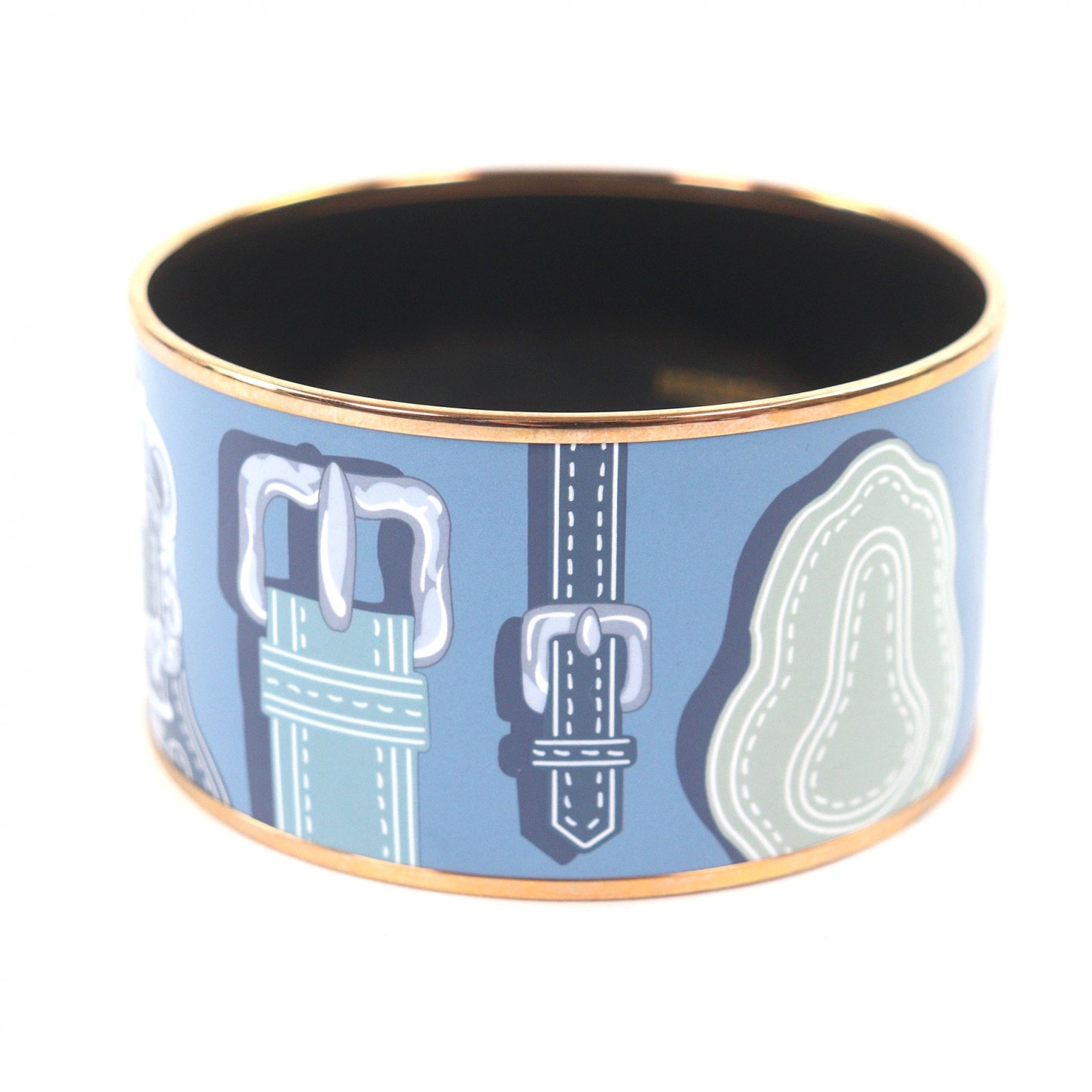 未使用品 エルメス バングル ブルーグレー メンズ 152591FO4970