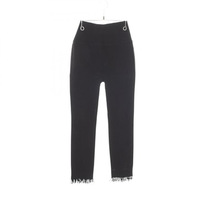 イッセイミヤケ ISSEY MIYAKE フリンジ レギンス パンツ 衣料品 ボトムス コットン ナイロン レディース ブラック系 【中古】