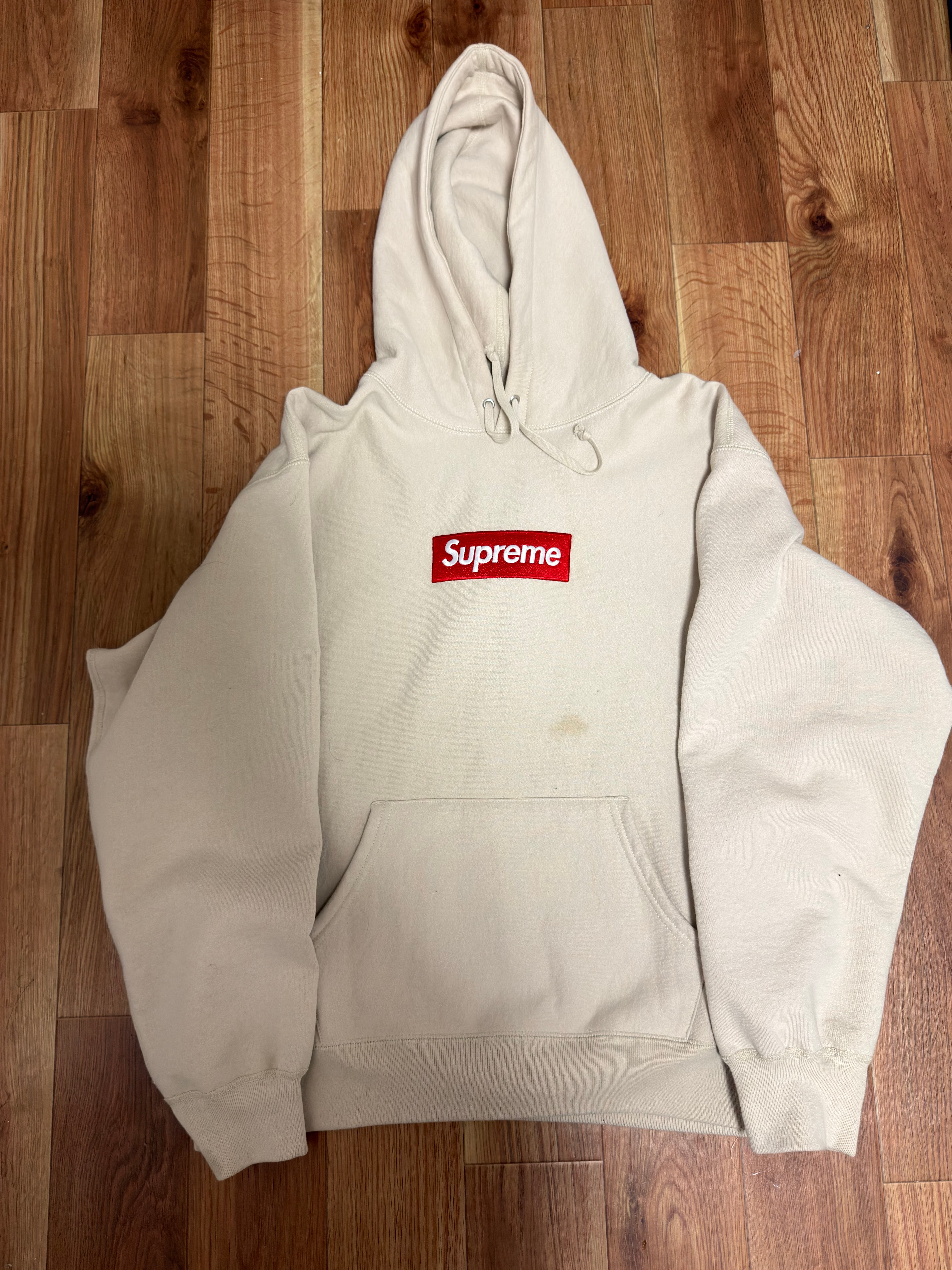 Supreme Box Logo Hooded Sweatshirt "Stone" (24FW)