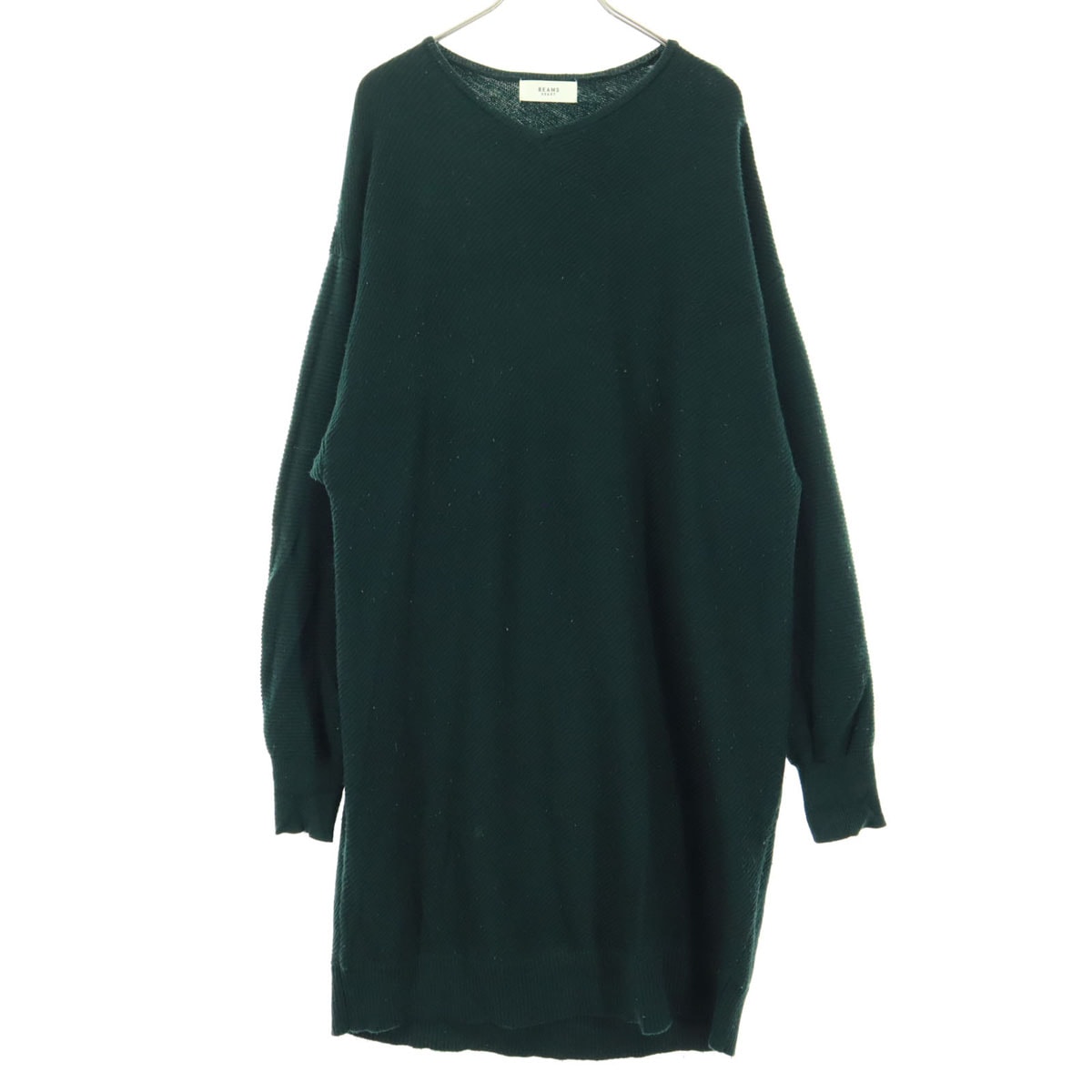 BEAMS HEART ビームスハート 長袖 ロング ニット グリーン