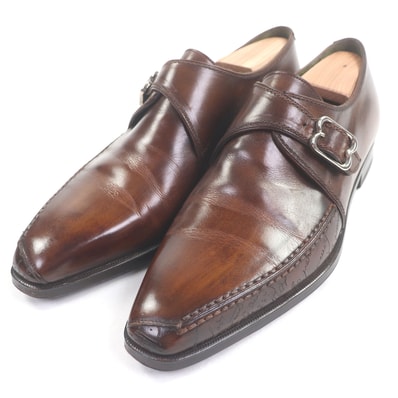 美品 ベルルッティ ドレスシューズ ブラウン メンズ 7.5