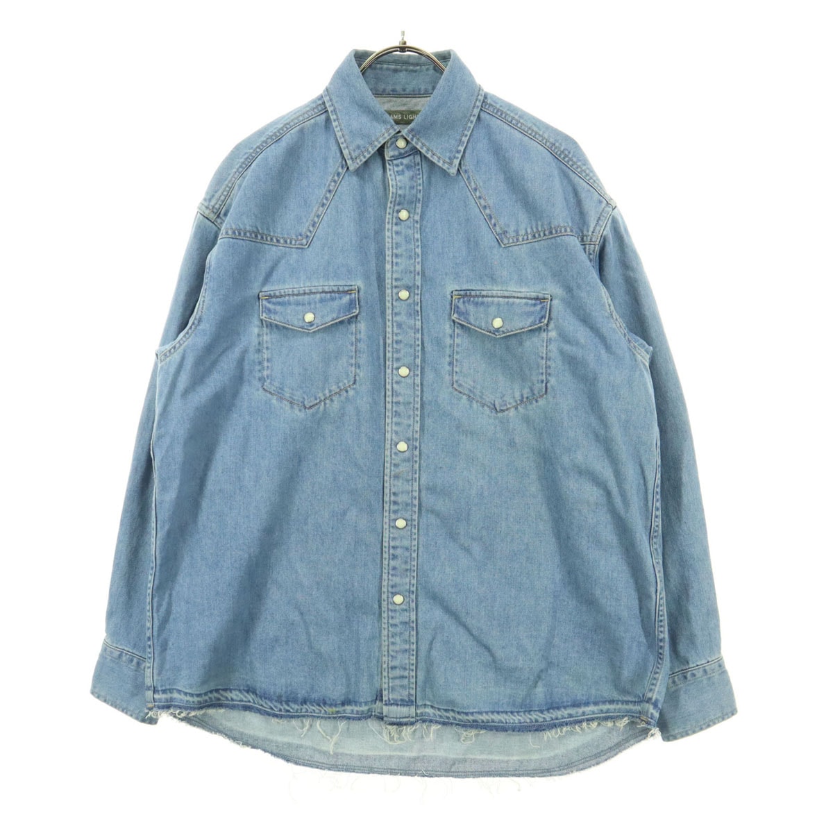 BEAMS LIGHTS ビームスライツ 長袖 デニム ウエスタンシャツ S ブルー