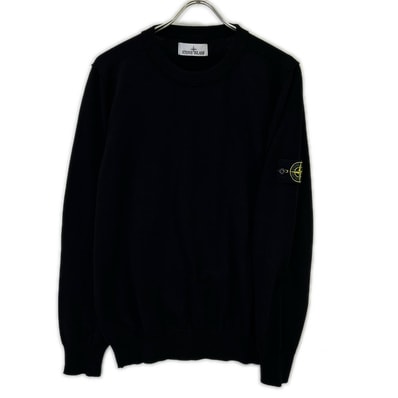ストーンアイランド 25年 K1S155100053 ブラック クルーネック ニット L