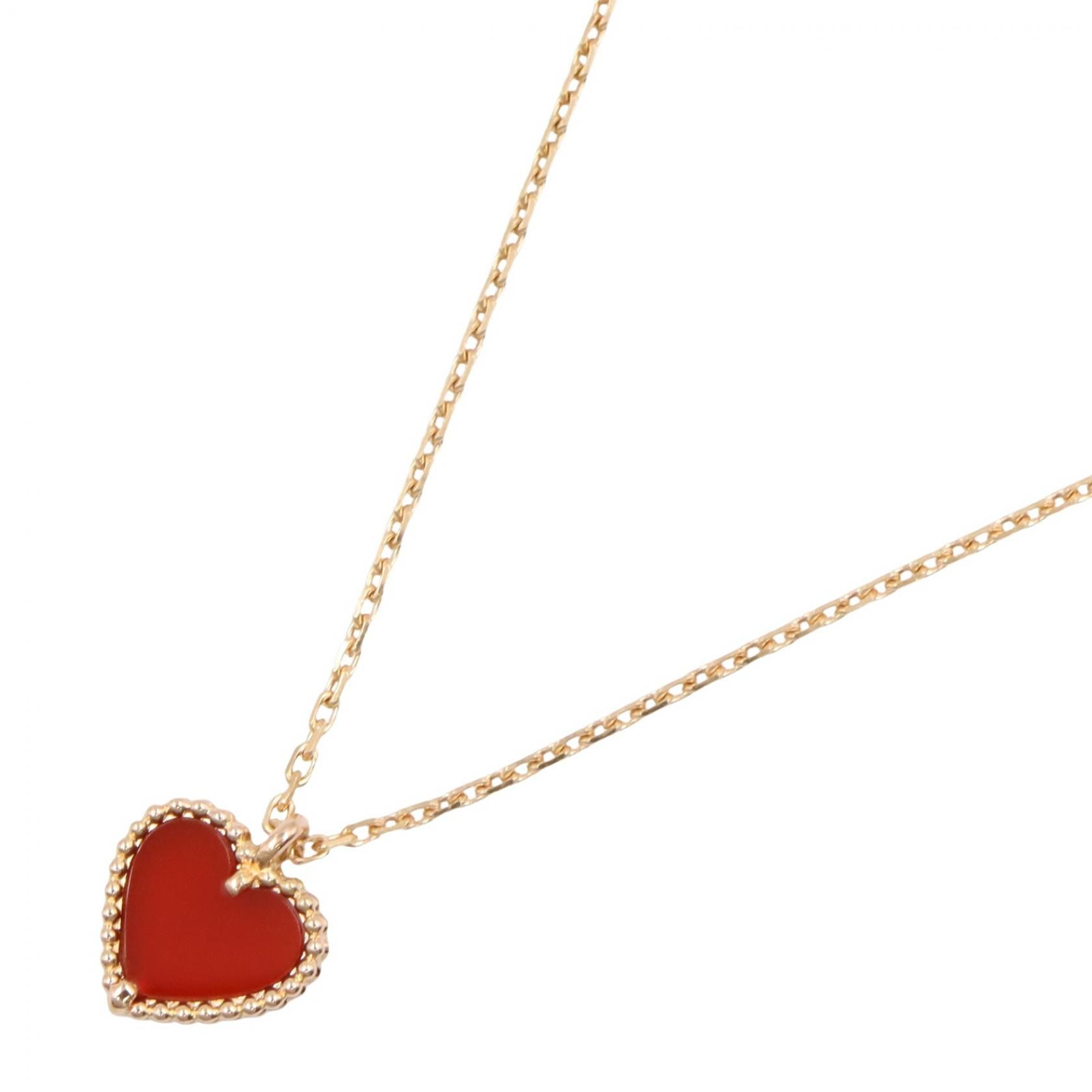 ヴァンクリーフ&アーペル Van Cleef & Arpels スウィートアルハンブラ ハート ネックレス ネックレス ジュエリー K18PG(ピンクゴールド) カーネリアン レディース ゴールド系 / レッド系 VCARN59N00 【中古】