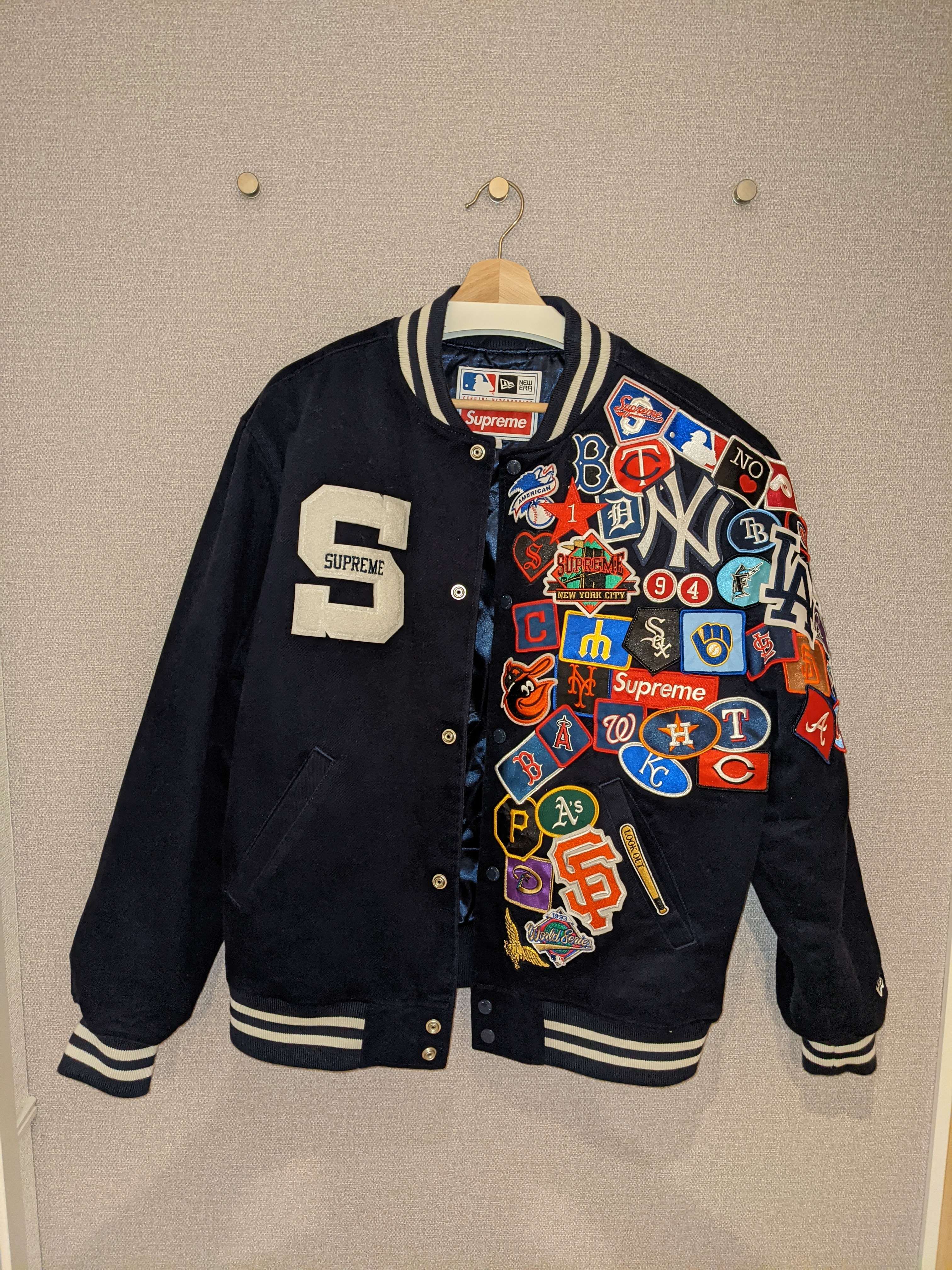 Supreme / New Era®/ MLB Varsity Jacket "Navy"