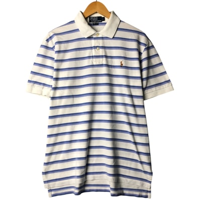 古着 ラルフローレン Ralph Lauren POLO by Ralph Lauren マルチボーダー 半袖 ボーダー ポロシャツ メンズL相当/eaa566795