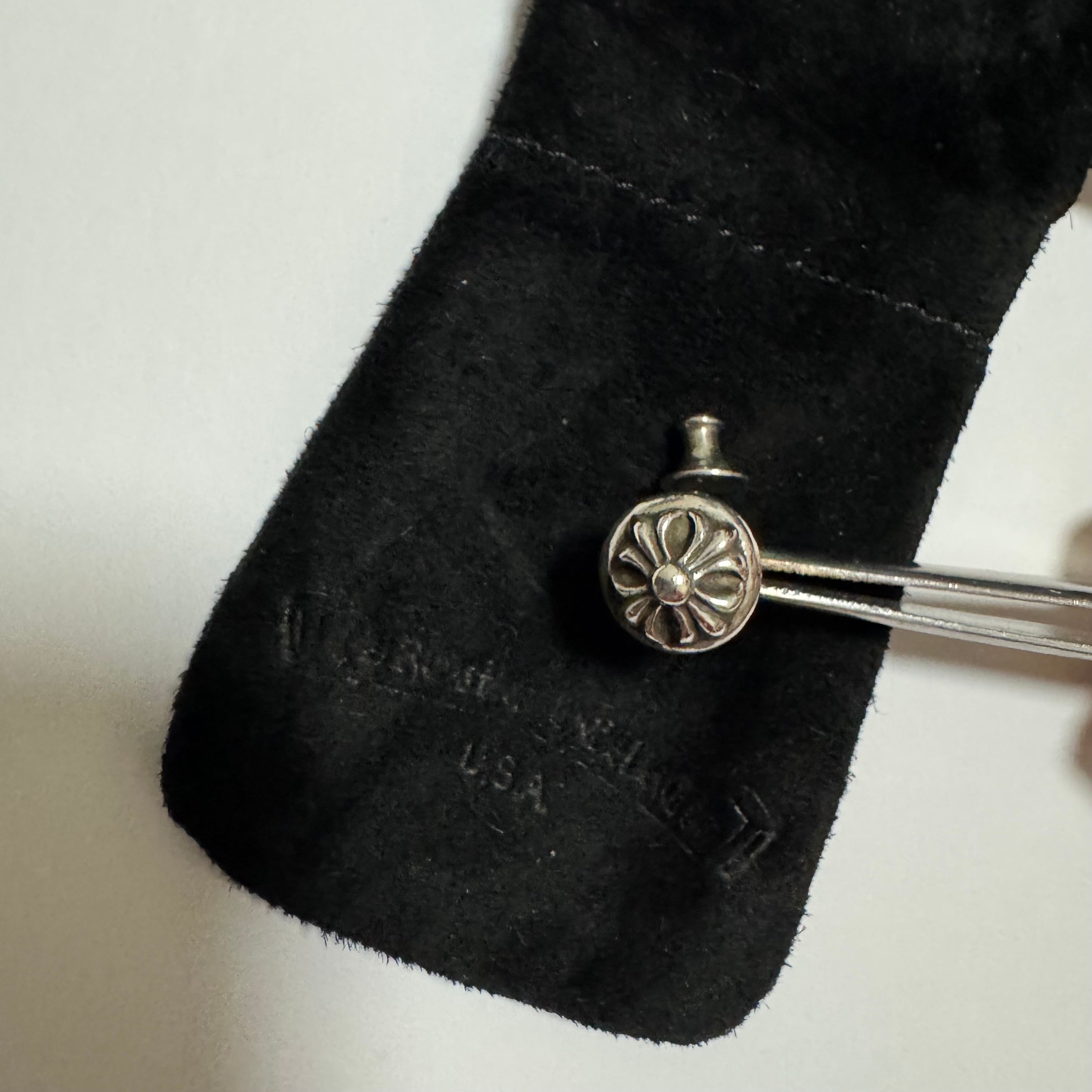 Chrome Hearts Cross Ball Stud Earrings "Silver"