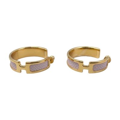 エルメス ピアス オランプ H011123CC09 ヴォーエプソン モーヴ・パール ピンク ゴールド HERMES