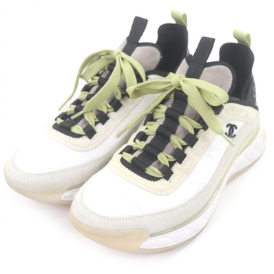 美品 シャネル ローカットスニーカー ベージュ系 メンズ 39 G35617