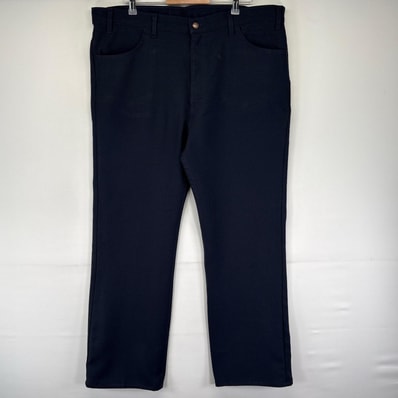 古着 90's/90年代 リーバイス Levi's USA製 パンツ ランチャーパンツ ポリパン ストレート スタプレ W42 L32 ネイビー系 メンズ