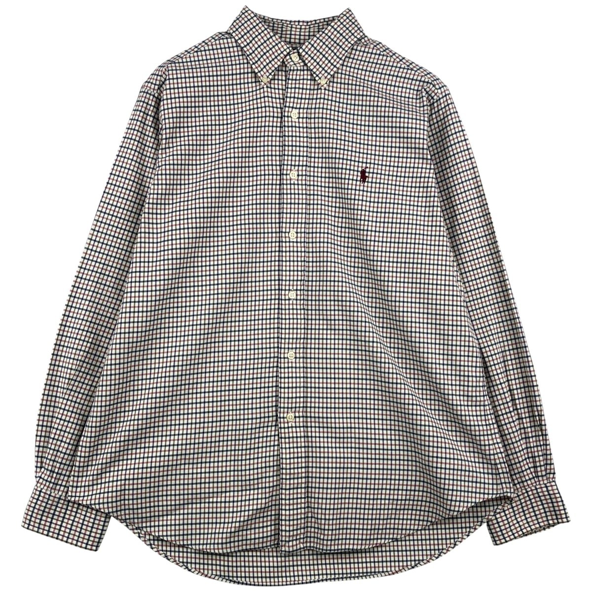 古着 ラルフローレン Ralph Lauren CLASSIC FIT 長袖 ボタンダウンチェックシャツ メンズL相当/eaa458786