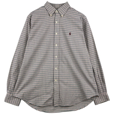 古着 ラルフローレン Ralph Lauren CLASSIC FIT 長袖 ボタンダウンチェックシャツ メンズL相当/eaa458786