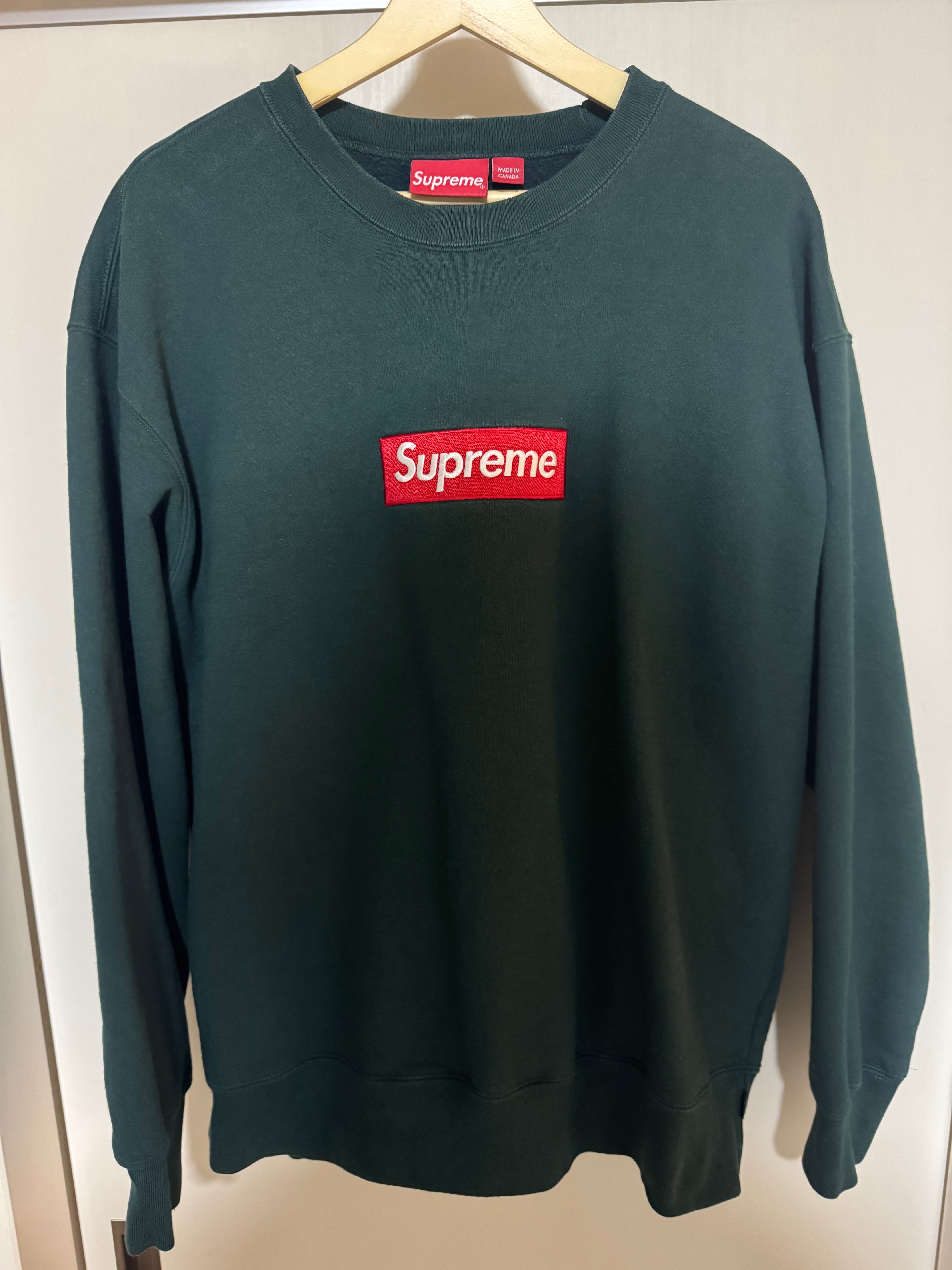 やや傷や汚れあり】シュプリーム ボックス ロゴ クルーネック 