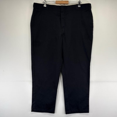古着 ディッキーズ Dickies パンツ 874 ワークパンツ テーパード 大きいサイズ 4ポケット ワンポイントロゴ ブラック系 メンズ
