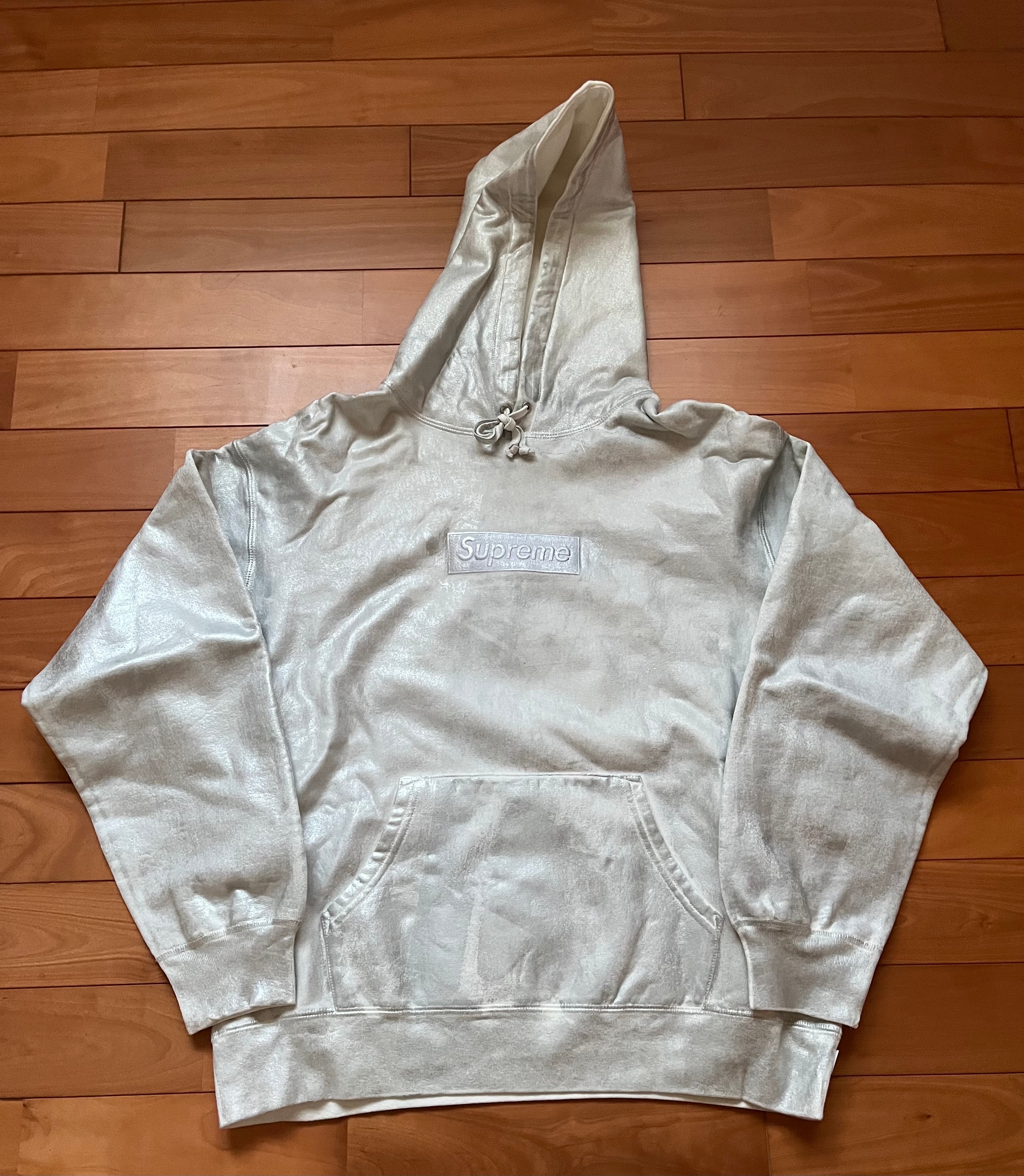 Supreme x MM6 Maison Margiela Foil Box Logo Hooded Sweatshirt "White"