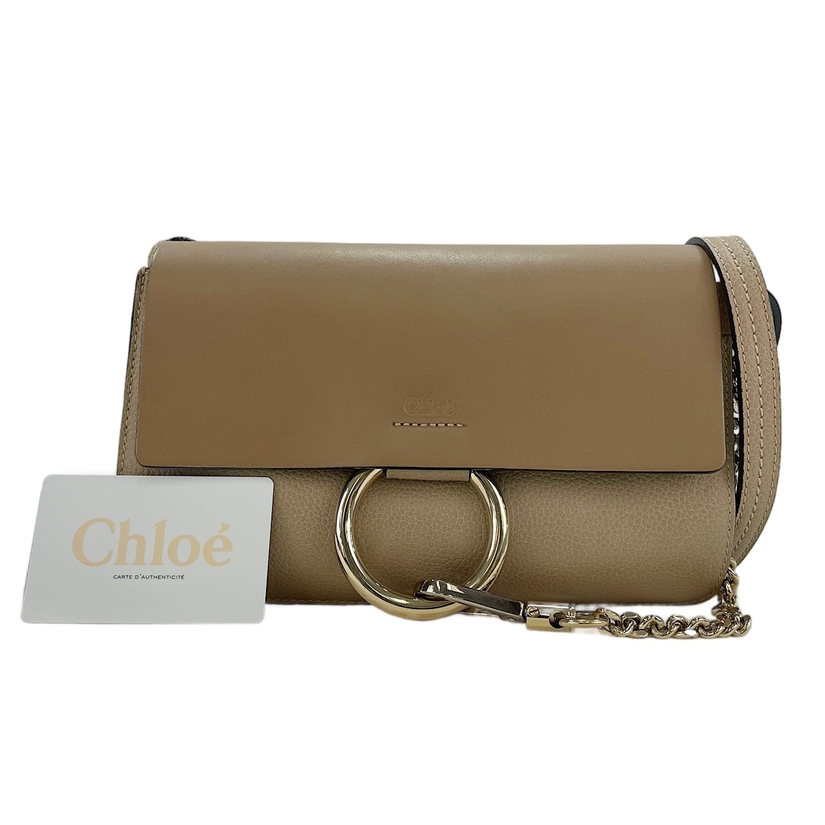 クロエ Chloe レザー faye ショルダーバッグ【中古】