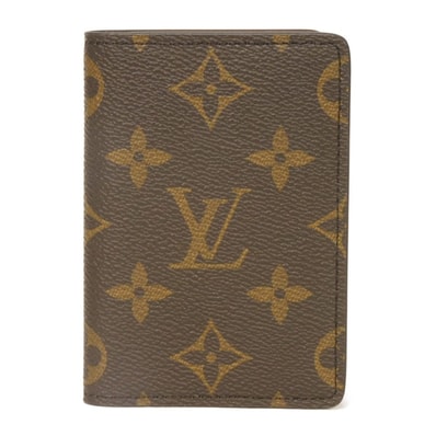 LOUIS VUITTON ルイ・ヴィトン オーガナイザー ドゥ ポッシュ 現行 LVロゴ フラワー ブラウン 新型 二つ折り パスケース 名刺入れ RFID ICチップ 未使用 モノグラム マロン カードケース M60502