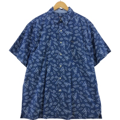 古着 90年代 ラルフローレン Ralph Lauren CHAPS チャップス 総柄 半袖 ボックスシャツ メンズL相当 ヴィンテージ/eaa535576