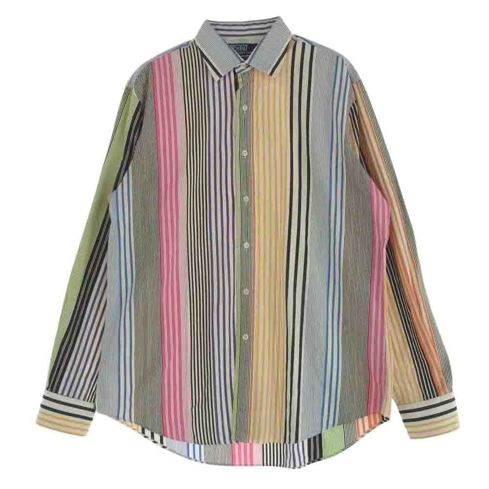 POLO RALPH LAUREN ポロ・ラルフローレン 長袖シャツ コットン レギュラーカラー マルチストライプ 長袖 シャツ L【中古】