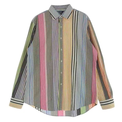 POLO RALPH LAUREN ポロ・ラルフローレン 長袖シャツ コットン レギュラーカラー マルチストライプ 長袖 シャツ L【中古】