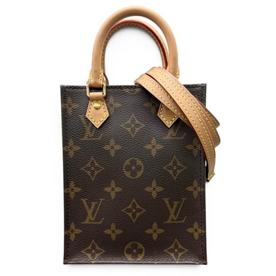 LOUIS VUITTON 極美品 ルイヴィトン プティット サックプラ モノグラム 2way ハンドバッグ ショルダーバッグ M81295 PVC レザー CA3260 RFID確認済 LV ヴィトン Aランク 中古 鑑定済