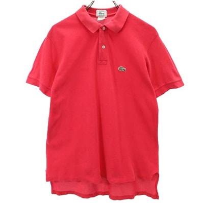 IZOD LACOSTE アイゾットラコステ 90s オールド USA製 半袖 ポロシャツ M ピンク系 鹿の子