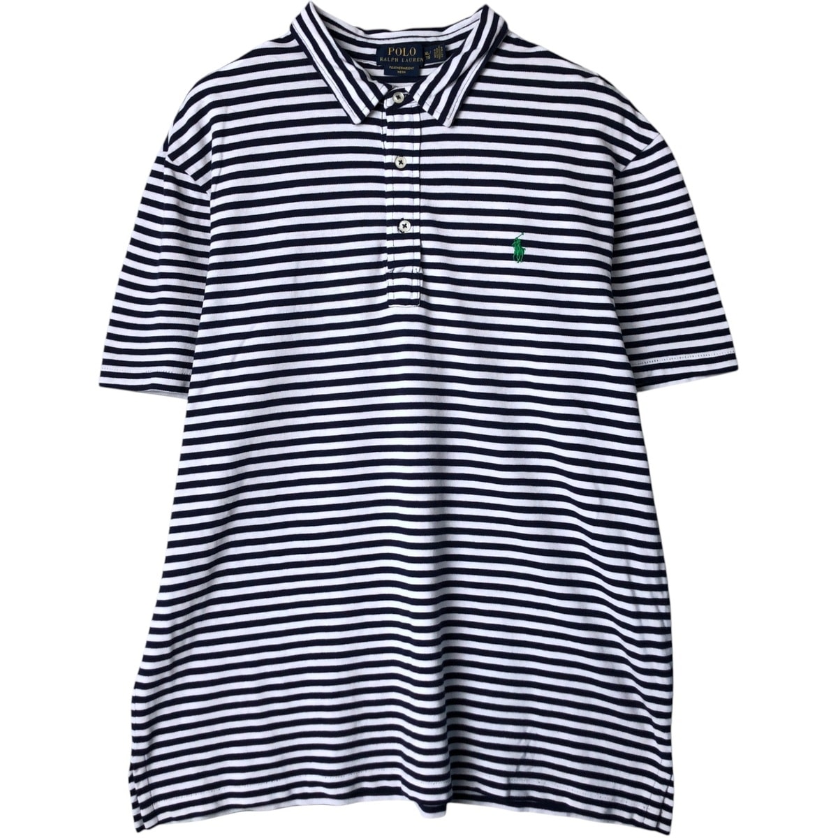 古着 ラルフローレン Ralph Lauren POLO RALPH LAUREN FEATHERWEIGHT 半袖 ボーダー ポロシャツ メンズXL相当/eaa578767