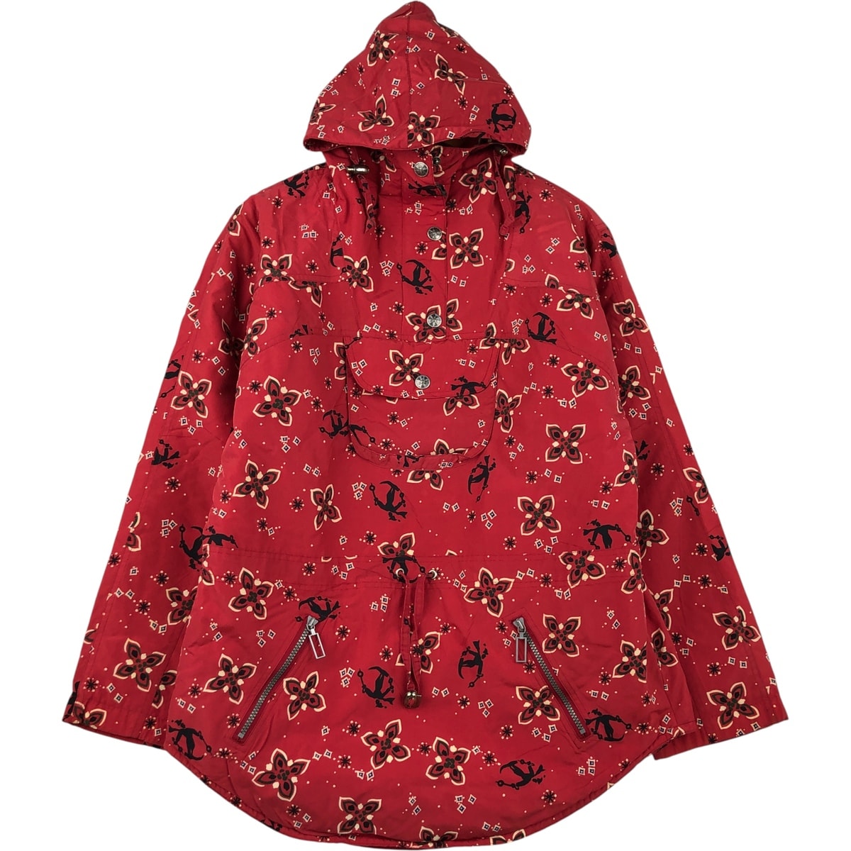 古着 ~90年代 エルエルビーン L.L.Bean 総柄 花柄 中綿アノラックパーカー パファージャケット レディースM相当 ヴィンテージ/eaa613175