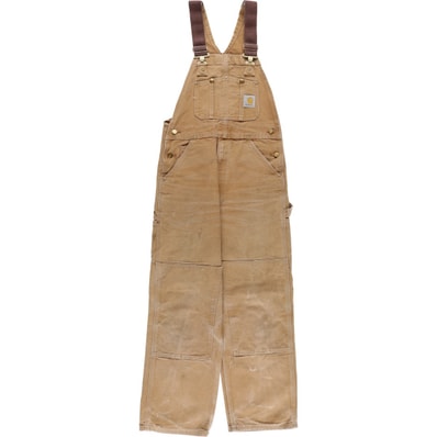 古着 カーハート Carhartt ダブルニー ダック オーバーオール USA製 メンズw30相当/eaa613567