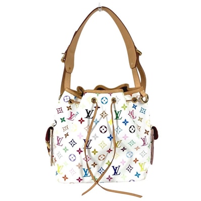 ルイヴィトン LOUIS VUITTON プチノエ M42229 モノグラムマルチカラー カバン 巾着 肩掛け ショルダーバッグ モノグラムマルチカラーキャンバス ブロン ホワイト