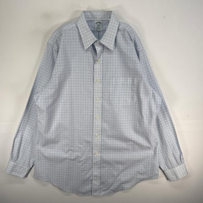 古着 ブルックスブラザーズ Brooks Brothers 長袖シャツ チェック 1818 REGENT L ブルー系 マルチカラー メンズ