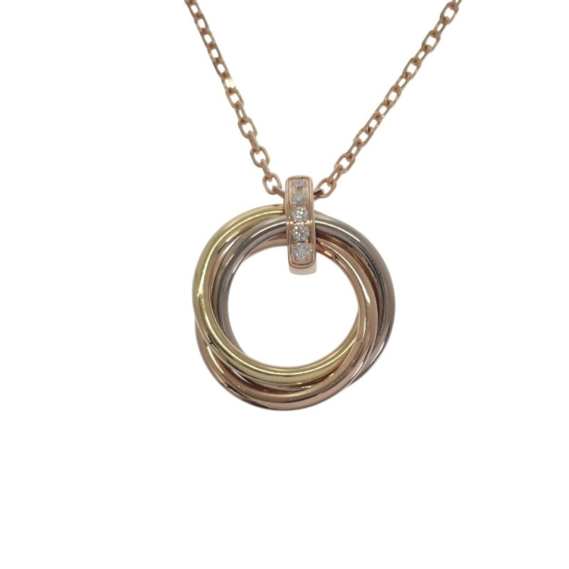 カルティエ トリニティ ダイヤモンド ネックレス【中古】【Aランク】