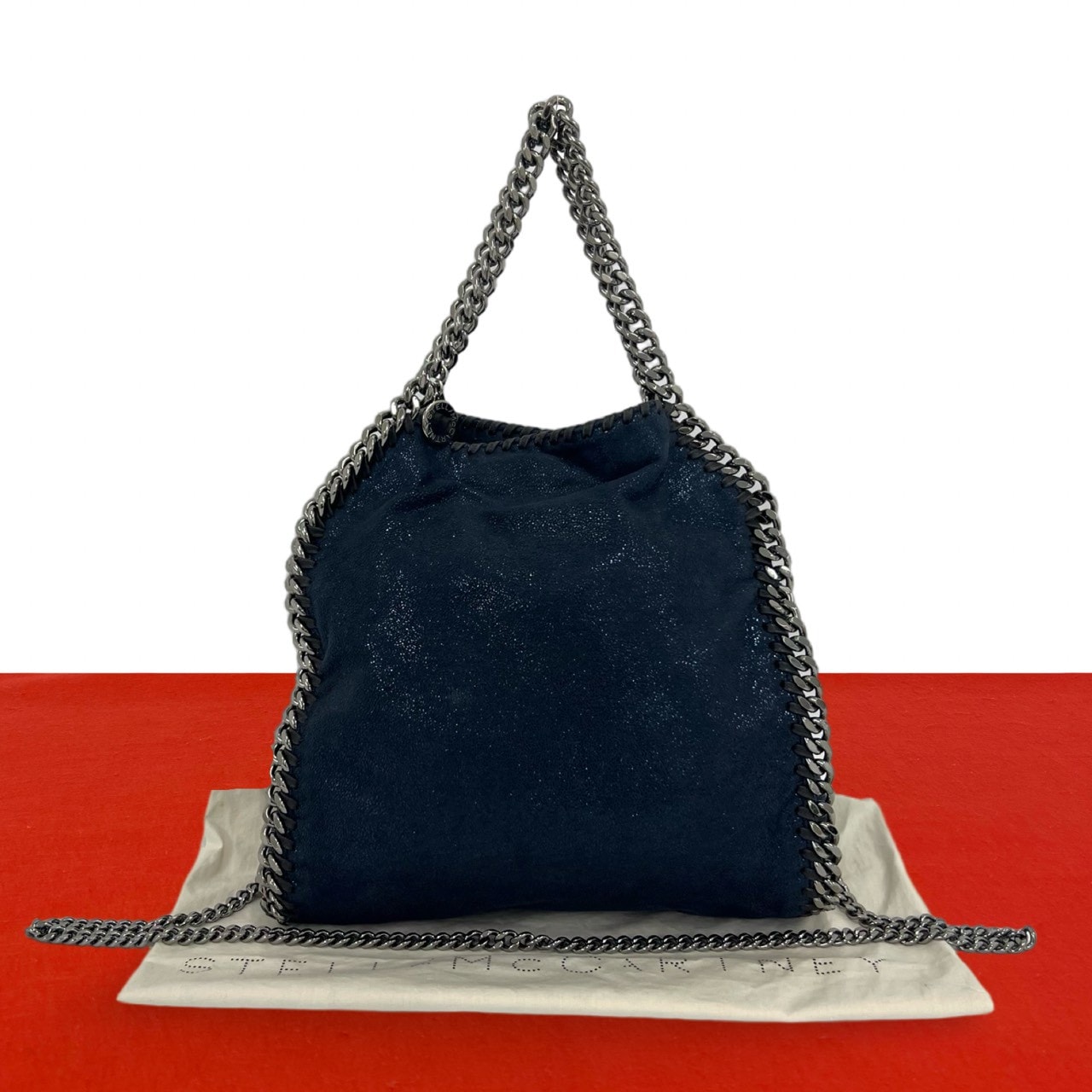 Stella McCartney ステラマッカートニー ファラベラ レザー ショルダーバッグ ネイビー
 24707