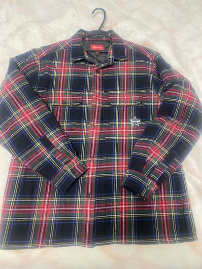 Supreme Quilted Plaid Flannel Shirt "Black"