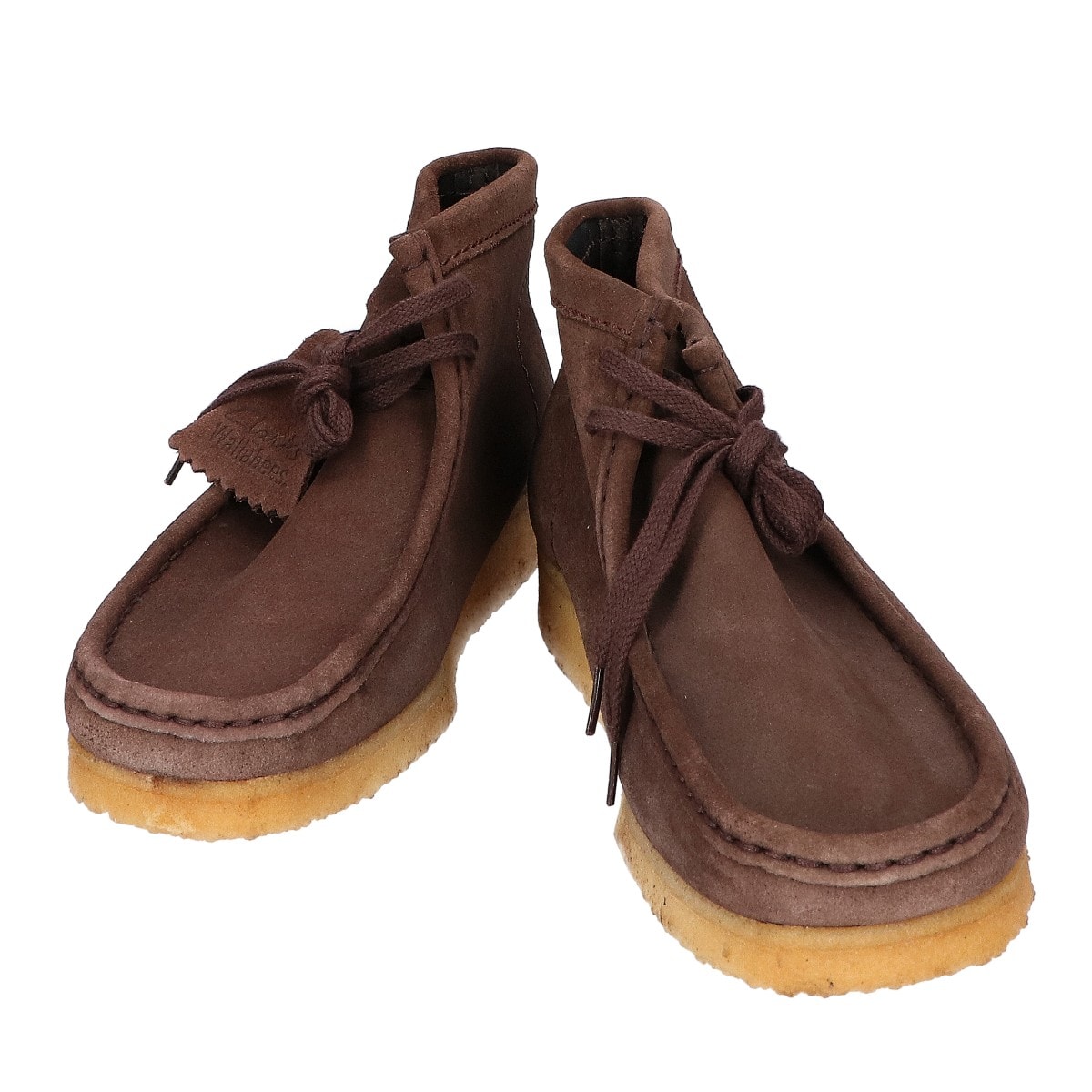 クラークス 【美品】26103658 WALLABEE BOOT ワラビー スエード ブーツ UK8 1/2