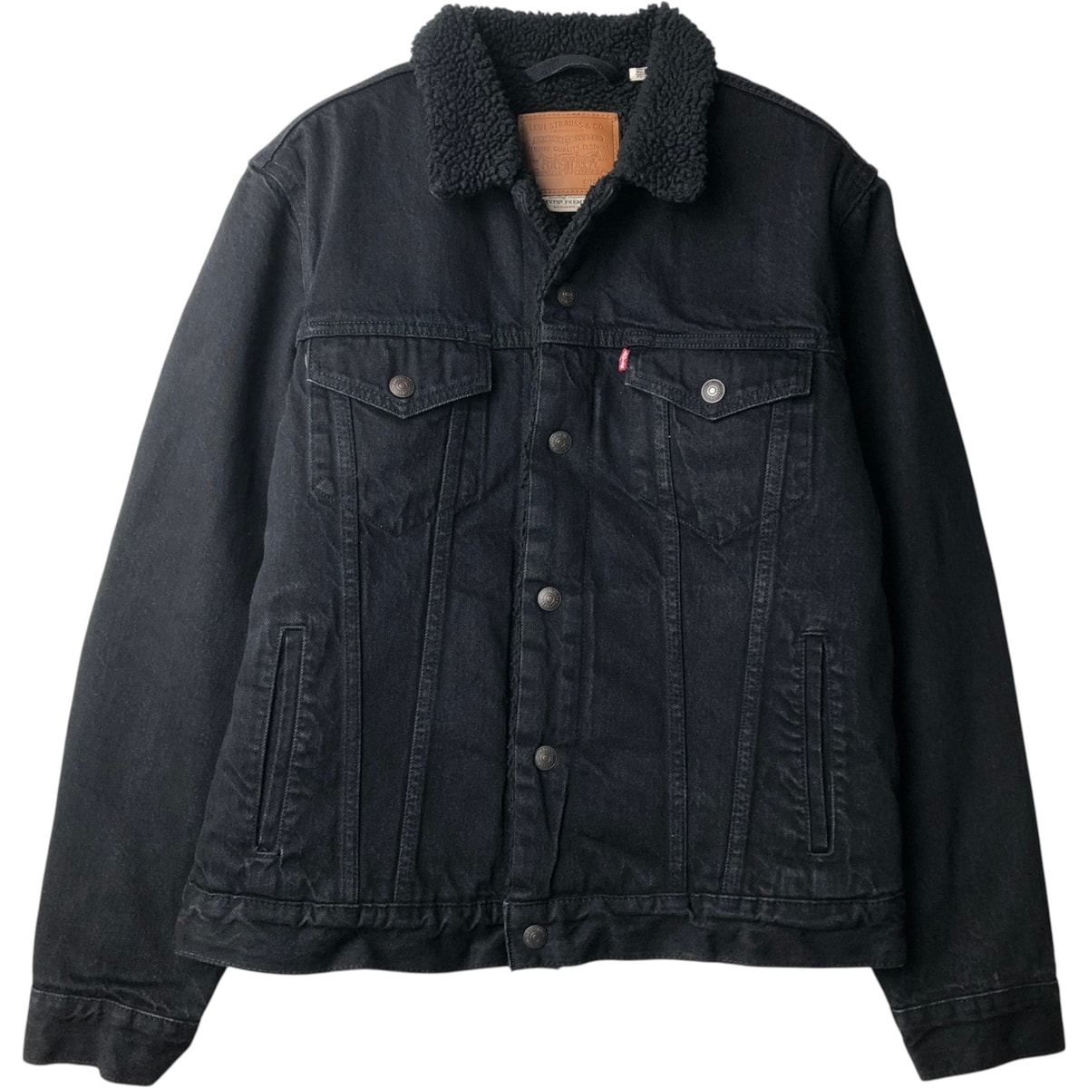 古着 リーバイス Levi's LEVI'S PREMIUM ユーロモデル 中綿入り ブラックデニムボアジャケット メンズM相当/eaa645711
