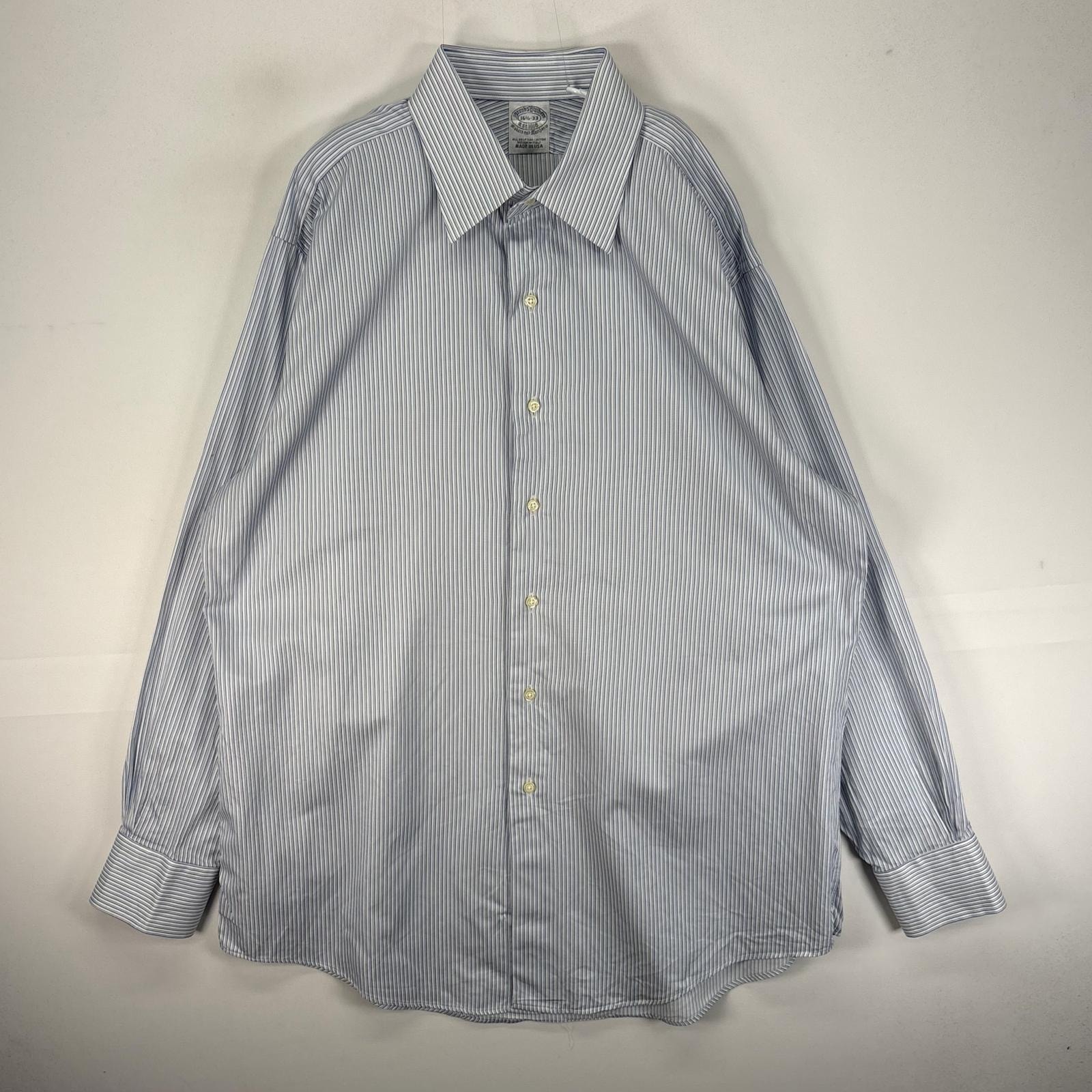 古着 ブルックスブラザーズ Brooks Brothers 長袖シャツ USA製 L  ブルー系 ストライプ メンズ