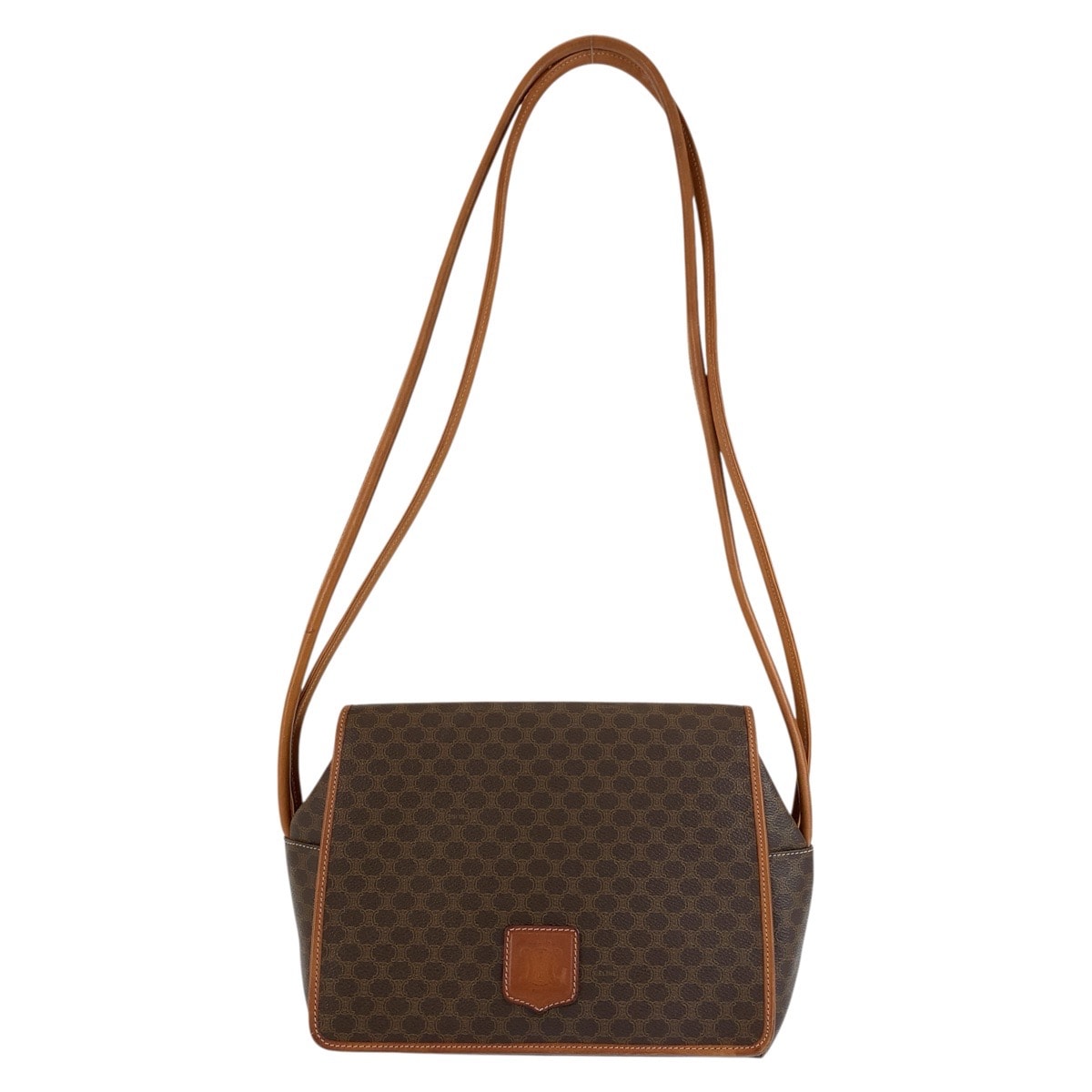 CELINE セリーヌ マカダム ブラウン PVC ショルダーバッグ 1-0288799 【中古】