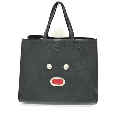 フェンディ FENDI モンスター 7VA390 セレリア 2WAY カバン 肩掛け 斜め掛け トートバッグ レザー ブラック