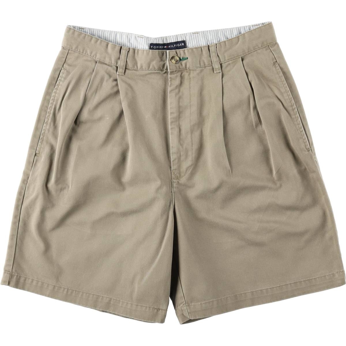 古着 00年代 トミーヒルフィガー TOMMY HILFIGER ツータック チノショーツ ショートパンツ メンズw31相当/eaa648158