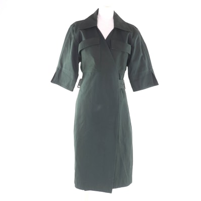 美品 ボッテガヴェネタ ワンピース ダークグリーン 38 738251