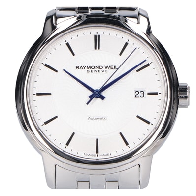 レイモンド ウェイル 新品同様 2237-ST-65001 マエストロ ギヨシェ文字盤 シースルーケースバック 自動巻き