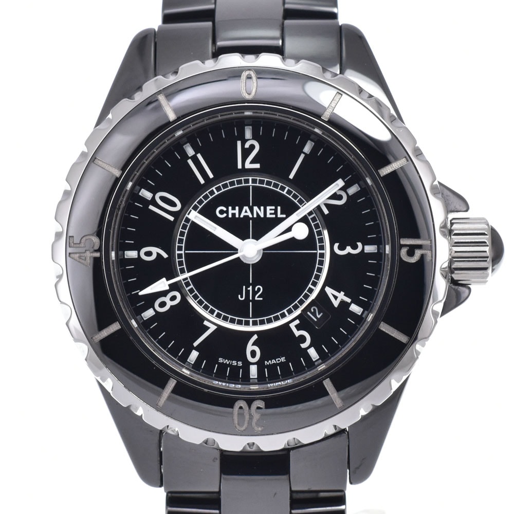 シャネル CHANEL H0682 J12 ブラック クォーツ レディース 美品 腕時計 M#150936